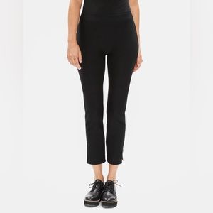 Eileen Fisher Stretch Crepe Slim Ankle Pant with Zipper Slits